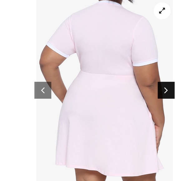 Strawberry Milk Carton Ringer T-Shirt Dress Plus Size - Picture 2 of 10